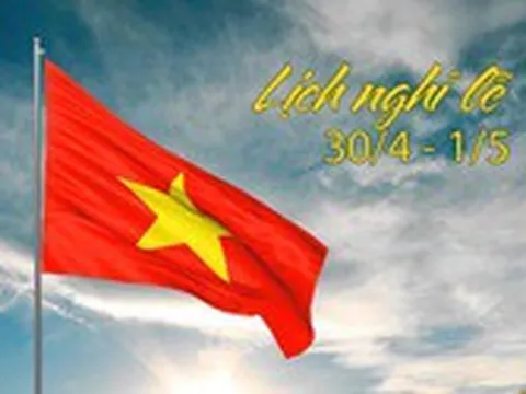 Lễ 30/4 - 1/5, người lao động được nghỉ 4 ngày liên tiếp