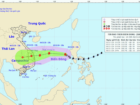 Bão Goni cách quần đảo Hoàng Sa 680km, giật cấp 10