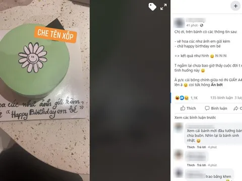 Dở khóc dở cười chuyện nhân viên tiệm bánh 'lệch sóng' với yêu cầu khách hàng: Nhận bánh sinh nhật mà tức!