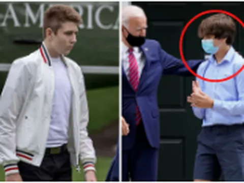 Bằng tuổi 'Hoàng tử Nhà Trắng' Barron Trump, cháu trai của ông Joe Biden cũng gây chú ý nhờ vẻ ngoài anh tuấn cùng chiều cao khủng