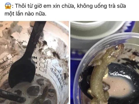 Uống gần hết ly trà sữa phát hiện có con thằn lằn đứt đuôi, cô gái miêu tả vị khiến người xem sốc nặng: Thum thủm beo béo?