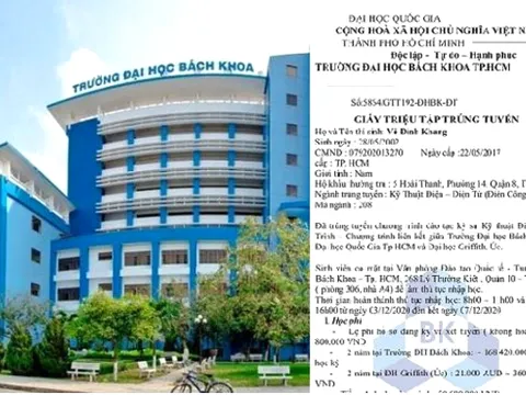 Giả mạo ĐH Bách Khoa TP HCM nhằm lừa đảo sinh viên đóng tiền hàng trăm triệu đồng