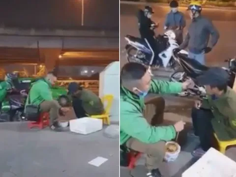 Thấy người đàn ông lang thang ngồi co ro bên vỉa hè, tài xế xe công nghệ có hành động ấm lòng