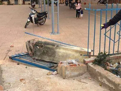 Sập cổng trường ở Đắk Nông, một học sinh lớp 4 tử vong thương tâm