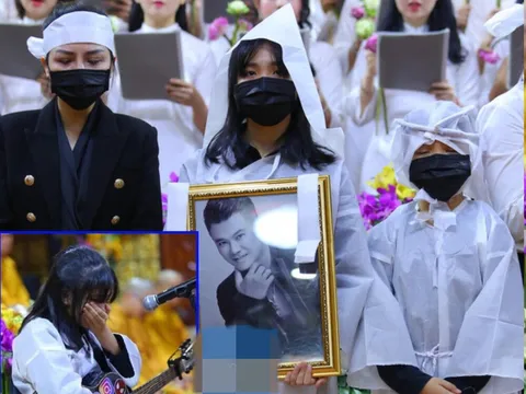 Tang lễ Vân Quang Long: Xúc động cảnh con gái ôm đàn hát 'Ba kể con nghe' rồi khóc nức nở