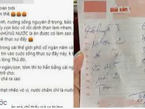 Quán hải sản vỉa hè Hà Nội bị tố bán đắt, một mâm đồ chỉ có ốc, sò, tôm... mà những 2,9 triệu đồng!?