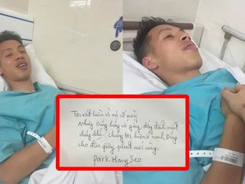 Xúc động bức thư tay mà thầy Park gửi cho Hùng Dũng: 'Chúng tôi luôn ở cạnh Dũng đến giây phút cuối cùng'