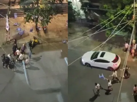 Kinh hãi cảnh hàng chục thanh niên cầm gậy đuổi đánh nhau ngay giữa đường ở Biên Hòa