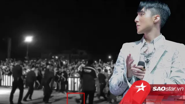 Sơn Tùng bất ngờ bị khán giả ném đồ vật lạ trong lúc đang xuống khán đài giao lưu cùng fan