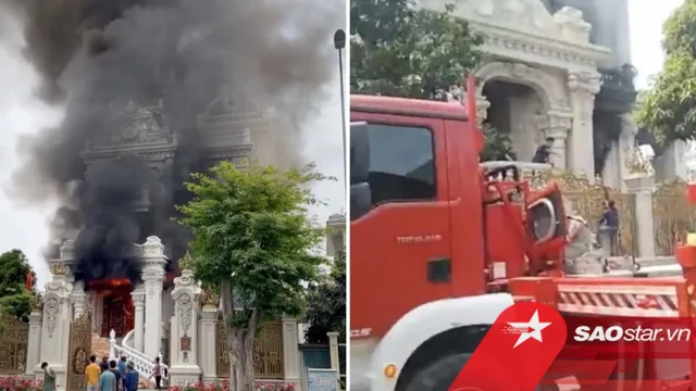 Xôn xao clip cháy lâu đài 'trăm tỷ', khói lửa bốc lên nghi ngút khiến nhiều người sợ hãi