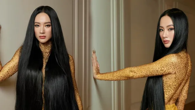 Angela Phương Trinh 'không mặc áo' dự sự kiện, dùng tóc che chắn vì sợ hớ hênh