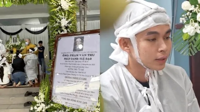Không khí tang lễ bố Jun Phạm, nam ca sĩ lộ diện tiều tuỵ gây xót xa