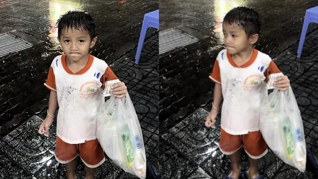 Bà cháu được tặng 2 phần cơm, chủ quán 'nghẹn lòng' với hành động sau đó