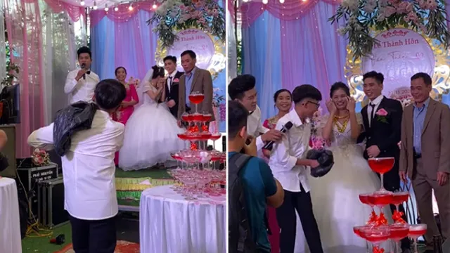 Mừng ngày chị cưới, em trai vác cả túi đen đến tặng, ai nấy phải bật cười với món quà bên trong