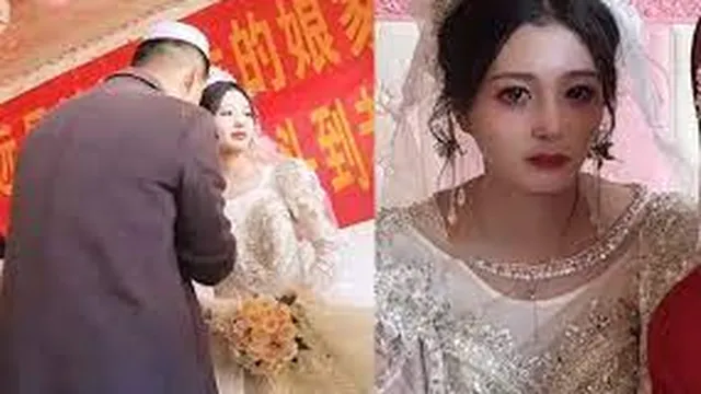 Chú rể tươi rói trong hôn lễ, cô dâu nước mắt lưng tròng vì bị ép cưới