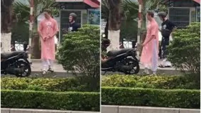 Khoảnh khắc 2 nam du khách nước ngoài mặc áo dài khiến dân tình vội hỏi: Ai tư vấn vậy trời?