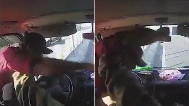 Clip: Phụ xe khách lao qua cửa kính, dùng vật nhọn đâm túi bụi vào người tài xế ô tô tải